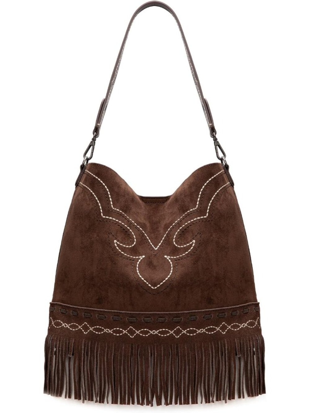 Fringe Suede Hobo Bags for Women Soft Designer Top Handle Shoulder Bag